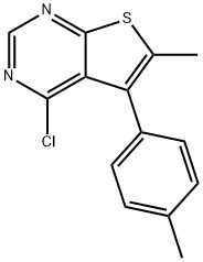 4-CHLORO-6-METHYL-5-(4-METHYLPHENYL)THIENO[2,3-D]PYRIMIDINE 结构式