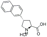 (3R,4S)-4-(萘-2-基)吡咯烷-3-羧酸盐酸盐 结构式