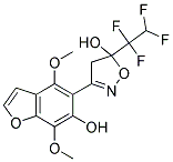 3-(6-HYDROXY-4,7-DIMETHOXY-1-BENZOFURAN-5-YL)-5-(1,1,2,2-TETRAFLUOROETHYL)-4,5-DIHYDROISOXAZOL-5-OL 结构式