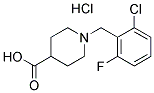 1-(2-氯-6-氟苄基)哌啶-4-羧酸盐酸盐 结构式