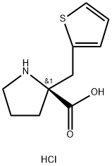 (S)-2-(噻吩-2-基甲基)吡咯烷-2-羧酸盐酸盐 结构式