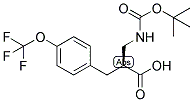 (S)-2-(TERT-BUTOXYCARBONYLAMINO-METHYL)-3-(4-TRIFLUOROMETHOXY-PHENYL)-PROPIONIC ACID 结构式