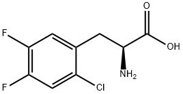 2-氨基-3-(2-氯-4,5-二氟苯基)丙酸 结构式