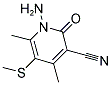 1-Amino-4,6-dimethyl-5-(methylthio)-2-oxo-1,2-dihydropyridine-3-carbonitrile 结构式