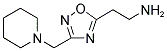 2-[3-(1-PIPERIDINYLMETHYL)-1,2,4-OXADIAZOL-5-YL]ETHYLAMINE 结构式