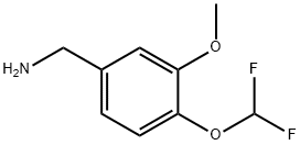 4-(二氟甲氧基)-3-甲氧基苯基]甲胺 结构式