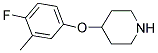 4-(4-FLUORO-3-METHYLPHENOXY)PIPERIDINE 结构式