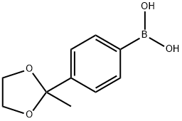 4-(2-METHYL-1,3-DIOXOLAN-2-YL)PHENYLBORONIC ACID 结构式