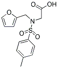 {(2-FURYLMETHYL)[(4-METHYLPHENYL)SULFONYL]AMINO}ACETIC ACID 结构式