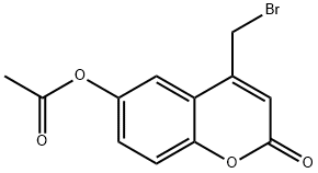 6-ACETOXY-4-(BROMOMETHYL)COUMARIN 结构式