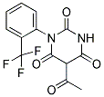 5-Acetyl-1-[2-(trifluoromethyl)phenyl]pyrimidine-2,4,6(1H,3H,5H)-trione 结构式