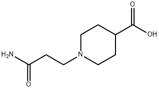 1-(2-CARBAMOYL-ETHYL)-PIPERIDINE-4-CARBOXYLIC ACID 结构式