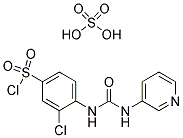 3-(3-(2-氯-4-(氯磺酰基)苯基)脲基)吡啶-1-硫酸氢盐 结构式