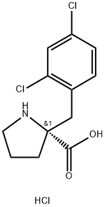 (R)-2-(2,4-二氯苄基)吡咯烷-2-羧酸盐酸盐 结构式