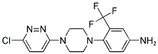 4-[4-(6-CHLOROPYRIDAZIN-3-YL)PIPERAZIN-1-YL]-3-(TRIFLUOROMETHYL)ANILINE 结构式