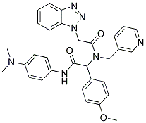 2-(2-(1H-BENZO[D][1,2,3]TRIAZOL-1-YL)-N-(PYRIDIN-3-YLMETHYL)ACETAMIDO)-N-(4-(DIMETHYLAMINO)PHENYL)-2-(4-METHOXYPHENYL)ACETAMIDE 结构式