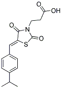 3-[5-(4-ISOPROPYL-BENZYLIDENE)-2,4-DIOXO-THIAZOLIDIN-3-YL]-PROPIONIC ACID 结构式