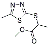METHYL 2-[(5-METHYL-1,3,4-THIADIAZOL-2-YL)SULFANYL]PROPANOATE 结构式