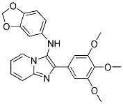 N-(BENZO[D][1,3]DIOXOL-5-YL)-2-(3,4,5-TRIMETHOXYPHENYL)IMIDAZO[1,2-A]PYRIDIN-3-AMINE 结构式