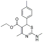 ETHYL 4-METHYL-2-(METHYLAMINO)-6-(4-METHYLPHENYL)-6H-1,3-THIAZINE-5-CARBOXYLATE 结构式