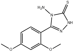 4-氨基-5-(2,4-二甲氧基苯基)-4H-1,2,4-三唑-3-硫醇 结构式