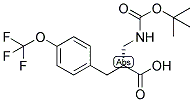 (R)-2-(TERT-BUTOXYCARBONYLAMINO-METHYL)-3-(4-TRIFLUOROMETHOXY-PHENYL)-PROPIONIC ACID 结构式