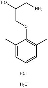 1-AMINO-3-(2,6-DIMETHYL-PHENOXY)-PROPAN-2-OL HYDROCHLORIDE HYDRATE 结构式