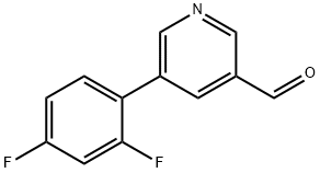 5-(2,4-二氟苯基)烟醛 结构式