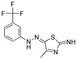 (5E)-2-IMINO-4-METHYL-1,3-THIAZOL-5(2H)-ONE [3-(TRIFLUOROMETHYL)PHENYL]HYDRAZONE 结构式