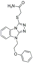 2-[9-(2-PHENOXY-ETHYL)-9H-BENZO[4,5]IMIDAZO[2,1-C][1,2,4]TRIAZOL-3-YLSULFANYL]-ACETAMIDE 结构式