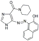 1-{(E)-[4-(PIPERIDIN-1-YLCARBONYL)-1H-IMIDAZOL-5-YL]DIAZENYL}-2-NAPHTHOL 结构式