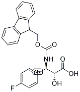 N-FMOC-(2R,3R)-3-AMINO-3-(4-FLUORO-PHENYL)-2-HYDROXY-PROPIONIC ACID 结构式