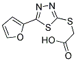 ([5-(2-FURYL)-1,3,4-THIADIAZOL-2-YL]SULFANYL)ACETIC ACID 结构式