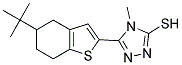 5-(5-TERT-BUTYL-4,5,6,7-TETRAHYDRO-1-BENZOTHIEN-2-YL)-4-METHYL-4H-1,2,4-TRIAZOLE-3-THIOL 结构式