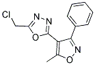 2-(CHLOROMETHYL)-5-(5-METHYL-3-PHENYLISOXAZOL-4-YL)-1,3,4-OXADIAZOLE 结构式