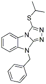 9-BENZYL-3-ISOPROPYLSULFANYL-9H-BENZO[4,5]IMIDAZO[2,1-C][1,2,4]TRIAZOLE 结构式