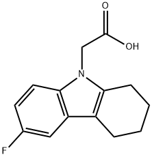 2-(6-氟-1,2,3,4-四氢-9H-咔唑-9-基)乙酸 结构式