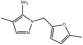 4-甲基-1-[(5-甲基-2-呋喃)甲基]-1H-吡唑-5-胺 结构式