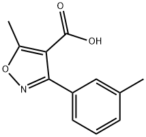 5-甲基-3-(3-甲基苯基)-1,2-噁唑-4-羧酸 结构式