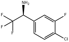 (1S)-1-(4-Chloro-3-fluorophenyl)-2,2,2-trifluoroethylamine 结构式