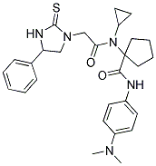 1-(N-CYCLOPROPYL-2-(4-PHENYL-2-THIOXOIMIDAZOLIDIN-1-YL)ACETAMIDO)-N-(4-(DIMETHYLAMINO)PHENYL)CYCLOPENTANECARBOXAMIDE 结构式