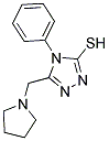 4-PHENYL-5-(PYRROLIDIN-1-YLMETHYL)-4H-1,2,4-TRIAZOLE-3-THIOL 结构式