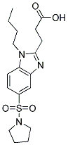 3-[1-BUTYL-5-(PYRROLIDINE-1-SULFONYL)-1H-BENZOIMIDAZOL-2-YL]-PROPIONIC ACID 结构式