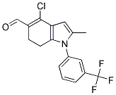 4-CHLORO-2-METHYL-1-(3-TRIFLUOROMETHYL-PHENYL)-6,7-DIHYDRO-1H-INDOLE-5-CARBALDEHYDE 结构式
