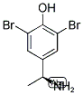 (S)-4-(1-AMINOETHYL)-2,6-DIBROMOPHENOL 结构式