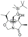 (3R,4S,5S,6S)-1-AZA-5-(T-BUTYLDIMETHYLSILYLOXYMETHYL)-4-HYDROXY-6-ISOPROPYL-3-METHYL-7-OXABICYCLO[3.3.0]-OCTAN-2-ONE 结构式