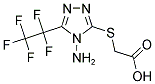 ([4-AMINO-5-(1,1,2,2,2-PENTAFLUOROETHYL)-4H-1,2,4-TRIAZOL-3-YL]SULFANYL)ACETIC ACID 结构式