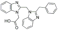 [2-(2-Benzyl-benzoimidazol-1-ylmethyl)-benzoimidazol-1-yl]-acetic acid 结构式