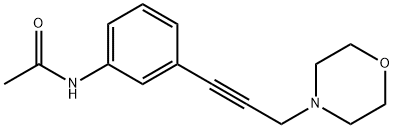 N-(3-(3-吗啉丙-1-炔-1-基)苯基)乙酰胺 结构式