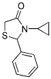 3-环丙基-2-苯基-1,3-噻唑啉-4-酮 结构式